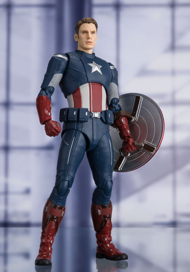 Bandai Avengers Endgame 2012 Captain America Unmasked Chris Evans Portrait