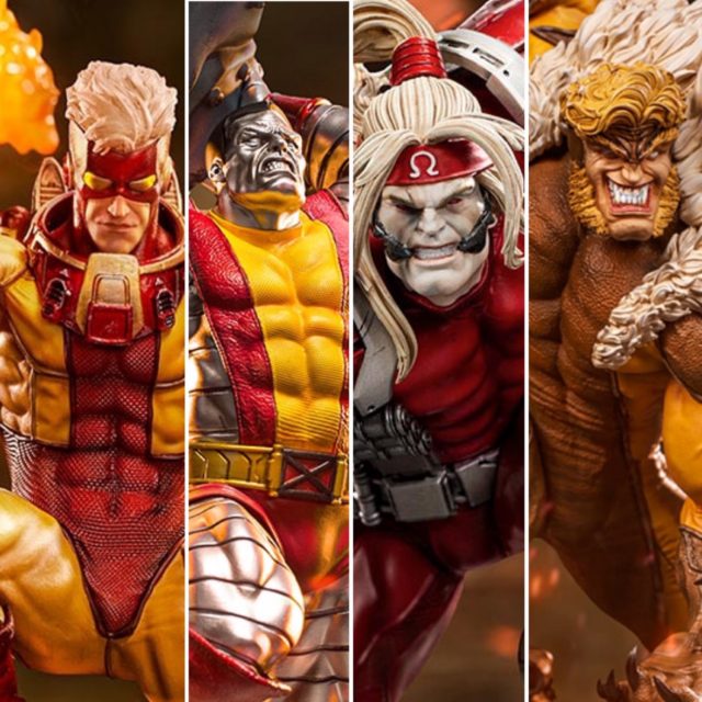 Iron Studios X-Men Series Sabretooth Colossus Omega Red Pyro Statues