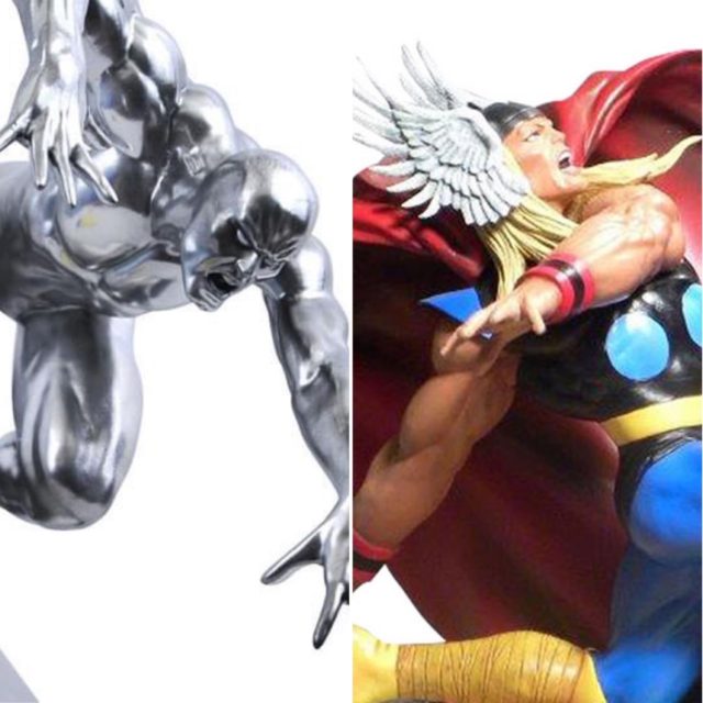 Marvel Premier Collection Silver Sufer and Thor Statues
