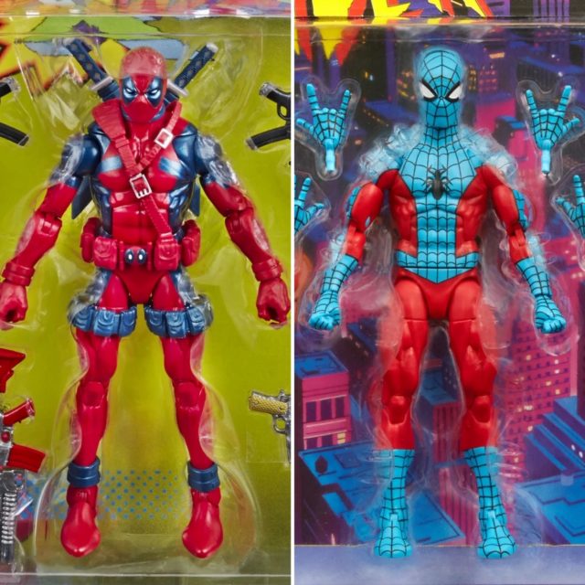 Marvel Legends Retro Web-Man Spider-Man and 80th Anniversary Deadpool Figures