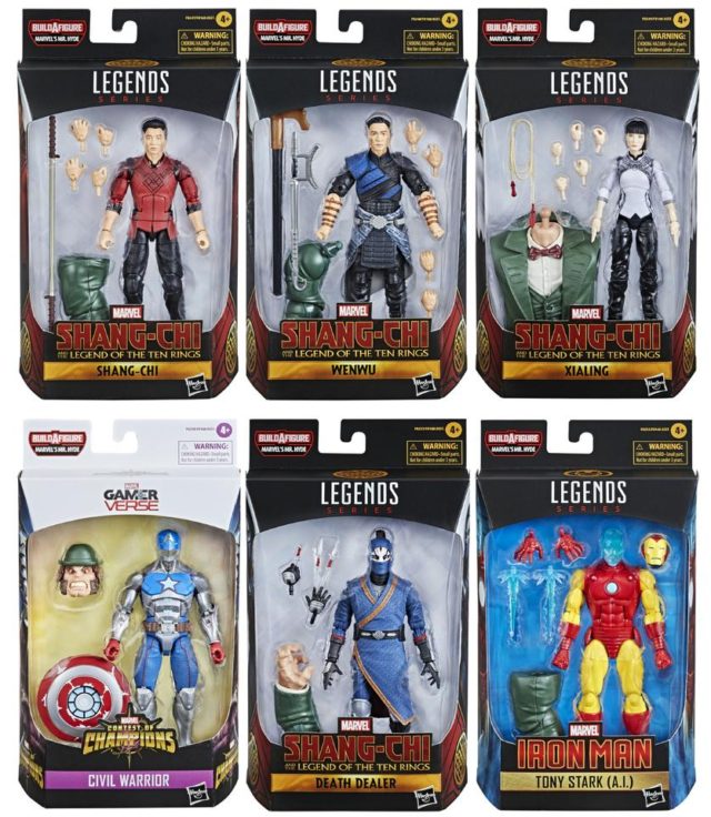 Shang Chi Marvel Legends Series Figures Packaged