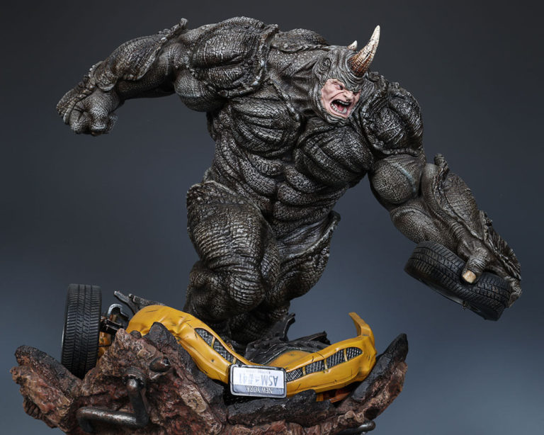 spider man rhino statue