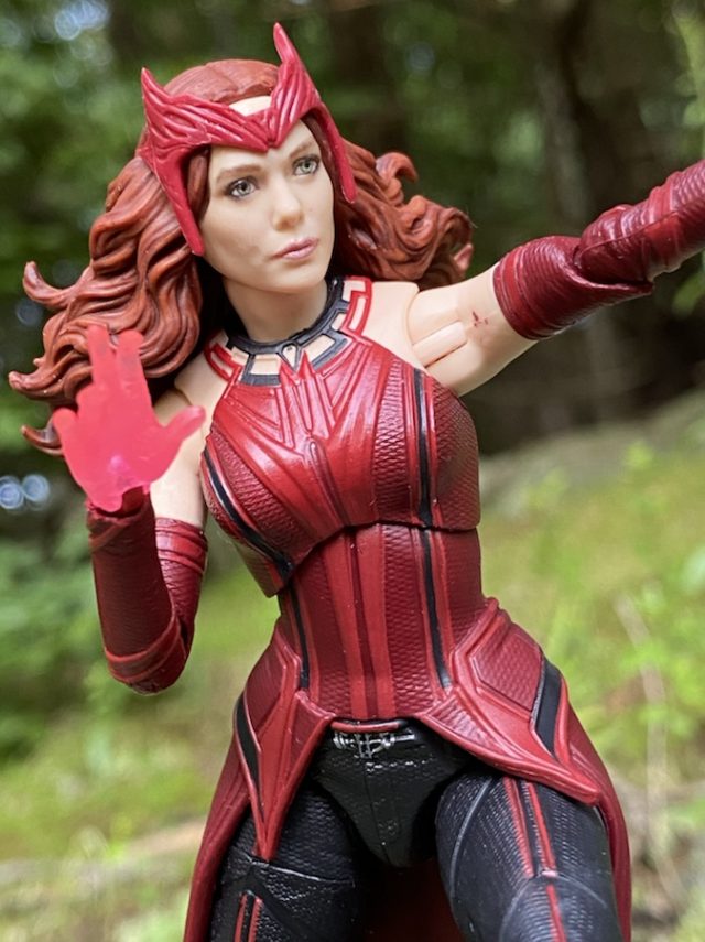 Close-Up of WandaVision Legends Scarlet Witch Figure
