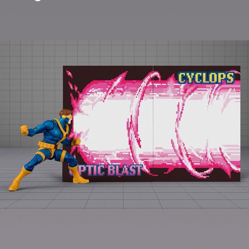 SH Figuarts Cyclops Figure with Super Optic Blast Hyper Combo Backdrop