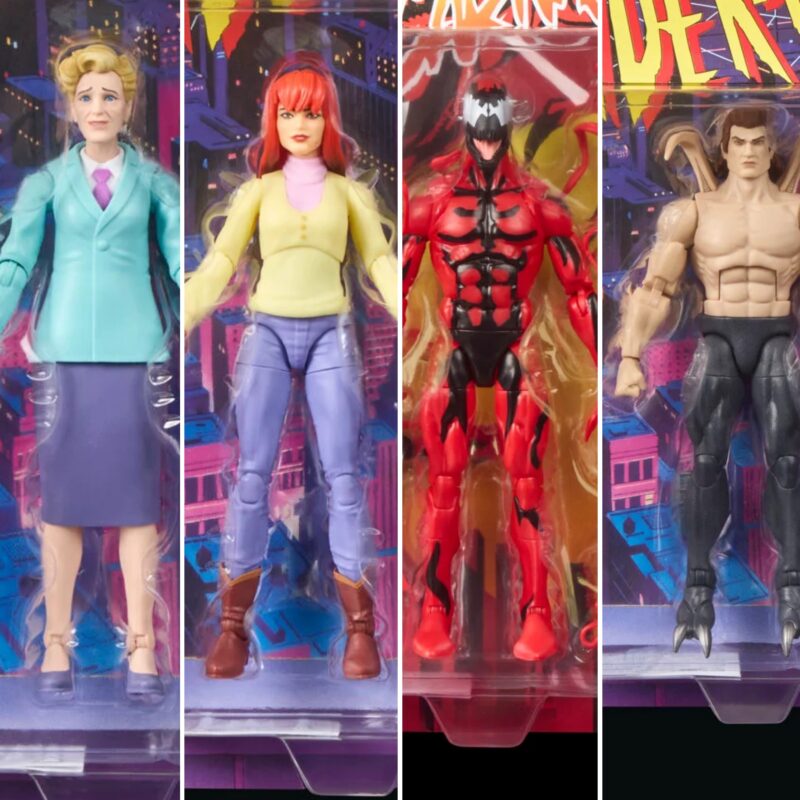 Marvel Legends VHS Figures on Retro Cardbacks Mary Jane Aunt May Smythe Maximum Carnage